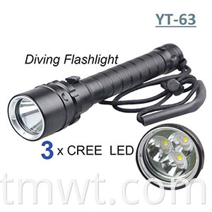 Underwater diving flashlight oem T6 U2 led scuba dive torch light